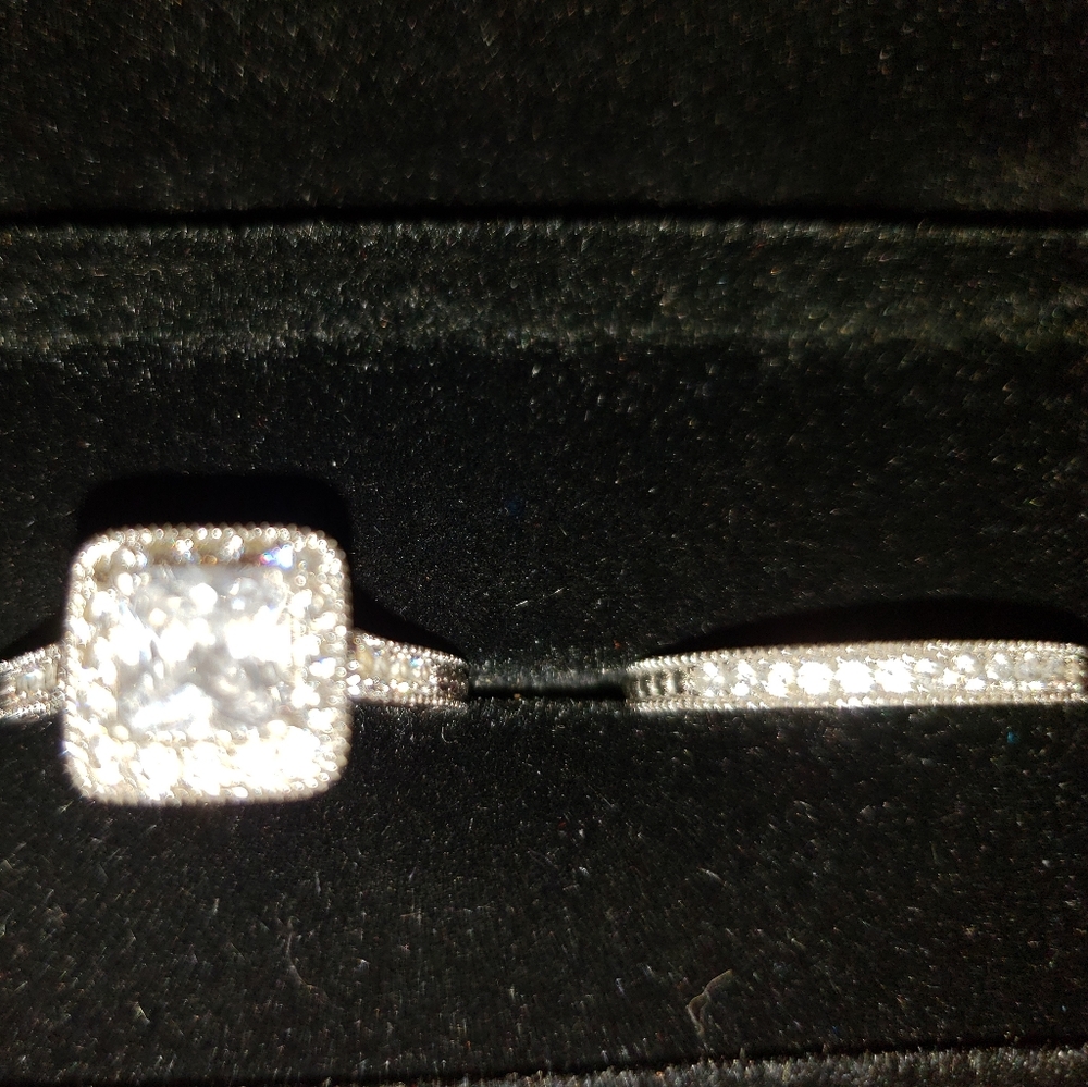 Amarley Sterling Silver Wedding Band Set